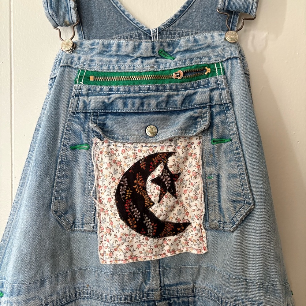 Phish Upcycled Patchwork Hippie Overalls - Picture 10 of 15